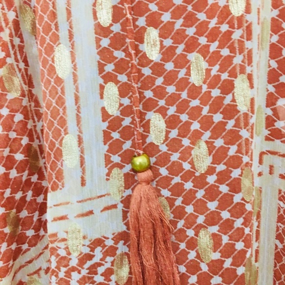 Cream dress with long cami liner - Picture 2 of 6